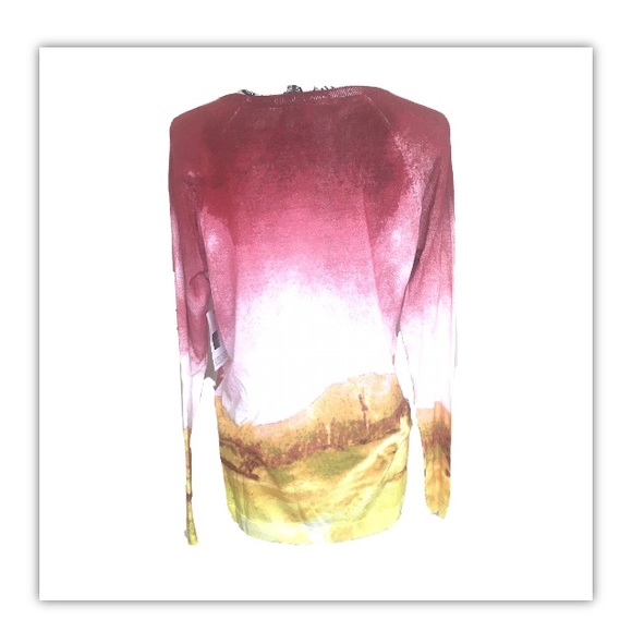 New Tibi Desert Cactus Sweater Red Saguaro Medium - Picture 3 of 8